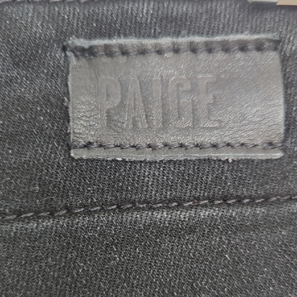 Paige Mayslie Black Coated Stretch-denim Trousers Size 28 - Picture 13 of 16